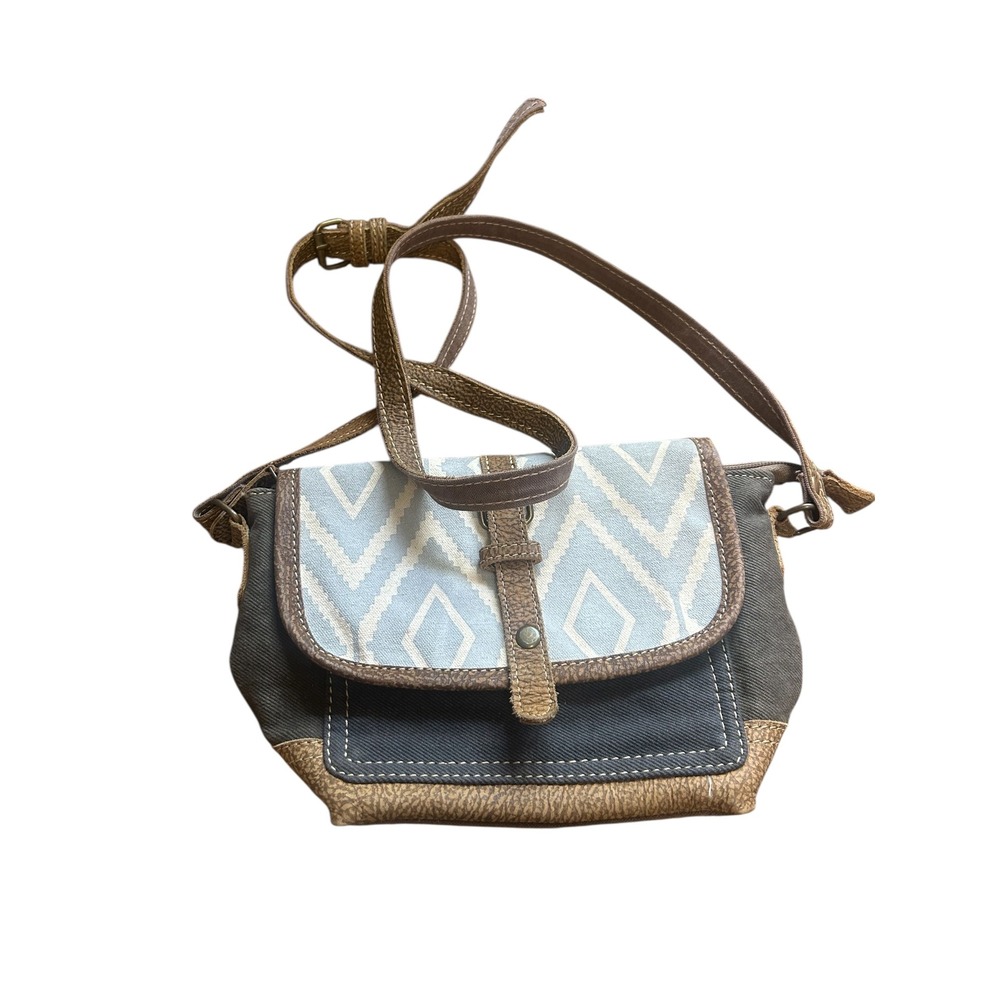 Myra Bag Small Crossbody Purse Shoulder Bag Aztec Pattern Snap Closure